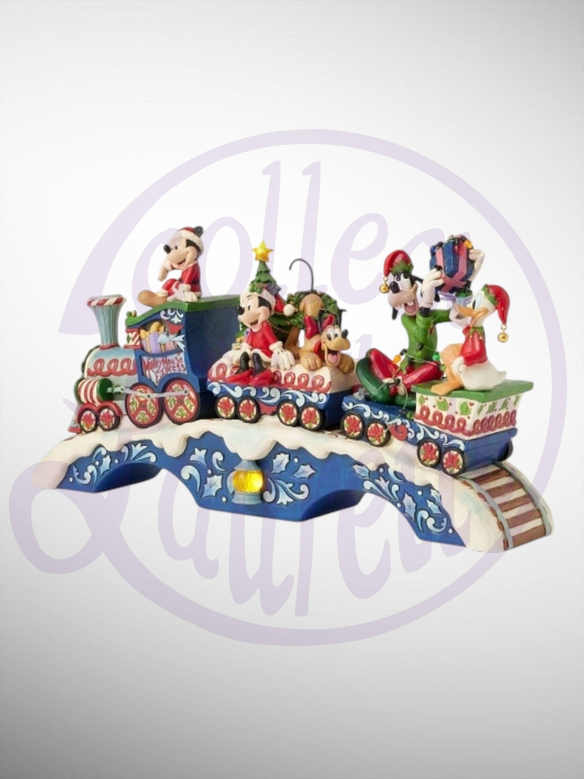 Jim Shore Disney Traditions -  Christmas Cheer on Track Musical Train Figurine